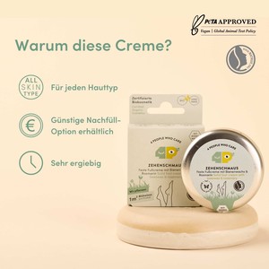 Feste Fußcreme mit Rosmarin & Salbei, plastikfrei und bio - 40g from 4peoplewhocare