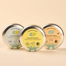 Feste Creme Starter-Set - Handcreme Fußcreme und Bodybutter - 110g via 4peoplewhocare