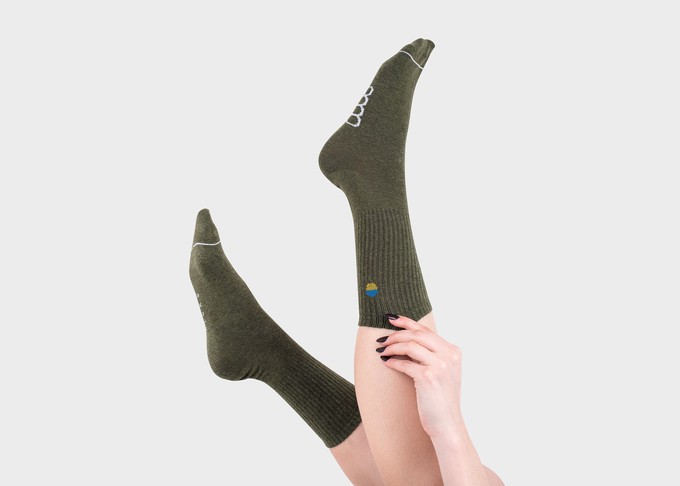 Ukraine Crew Socks Dark Green from 8000kicks