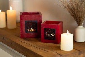 Large Wax Lantern with Wooden Window from Abury