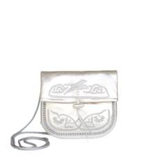 Embroidered Mini Leather Berber Bag via Abury