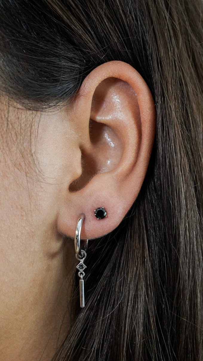 It's a Stone Thing | Earstud Small | Silver Zircon from AdornPay