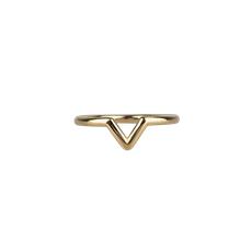 Perfect 'V' | Ring | Gold via AdornPay