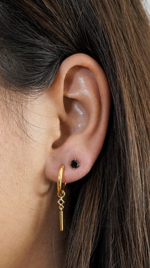 It's a Stone Thing | Earstud Small | Gold Zircon from AdornPay