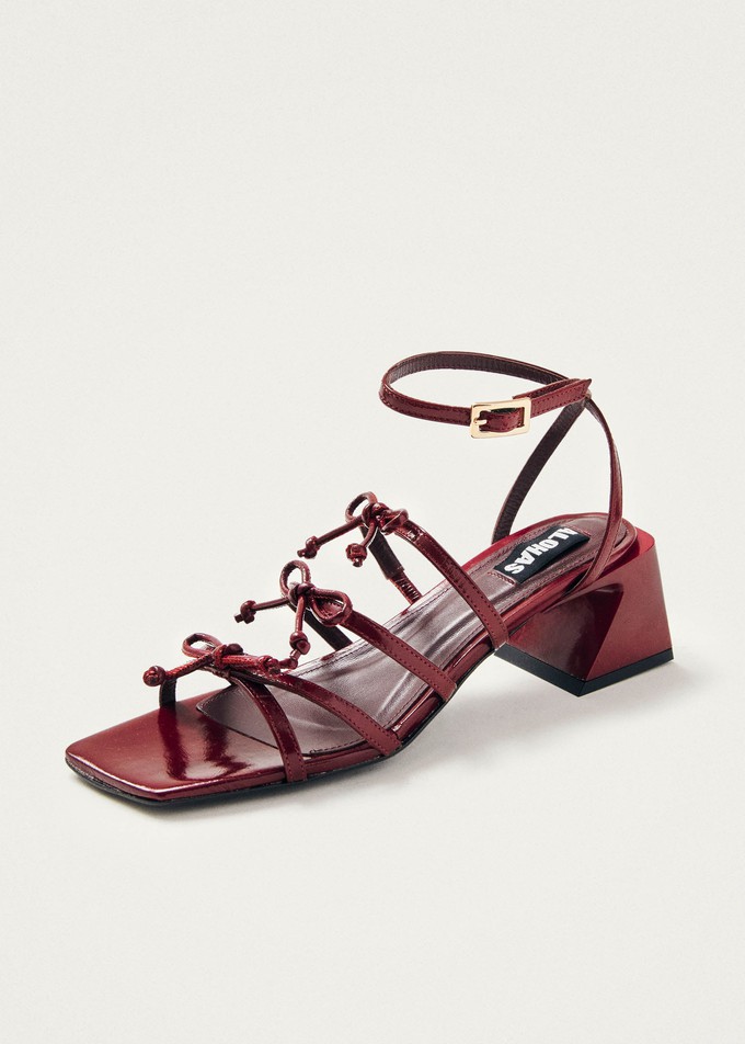 Luzelle Onix Burgundy Leather Sandals from Alohas