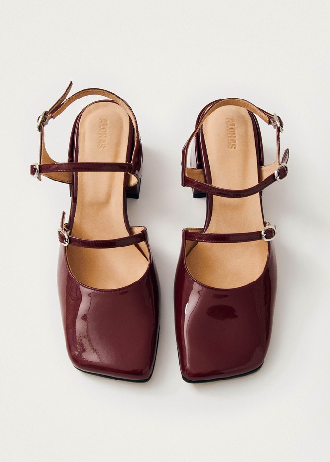 Withnee Onix Burgundy Leather Pumps from Alohas