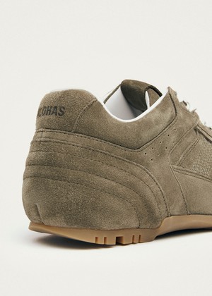 Tb.56 Suede Khaki Leather Sneakers from Alohas