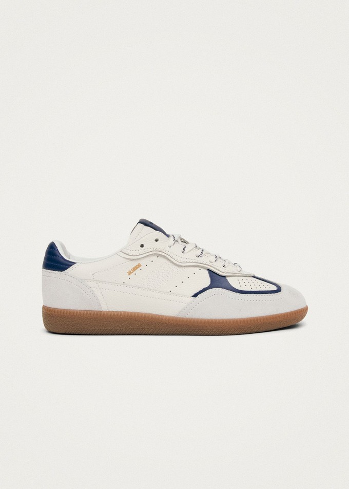 Tb.490 Rife Grain White Navy Leather Sneakers from Alohas