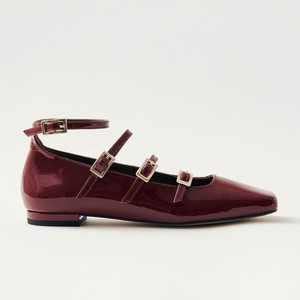 Luke Onix Wine Burgundy Leather Ballet Flats from Alohas