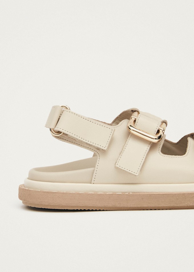 Harper Cream Leather Sandals from Alohas