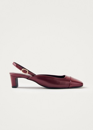 Lindy Bliss Burgundy Leather Pumps from Alohas