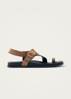 Siren Suede Tan Leather Sandals via Alohas