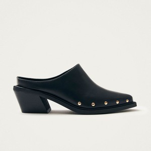 Lorenzo Black Leather Mules from Alohas