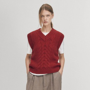 Cosy Red Tricot Vest from Alohas