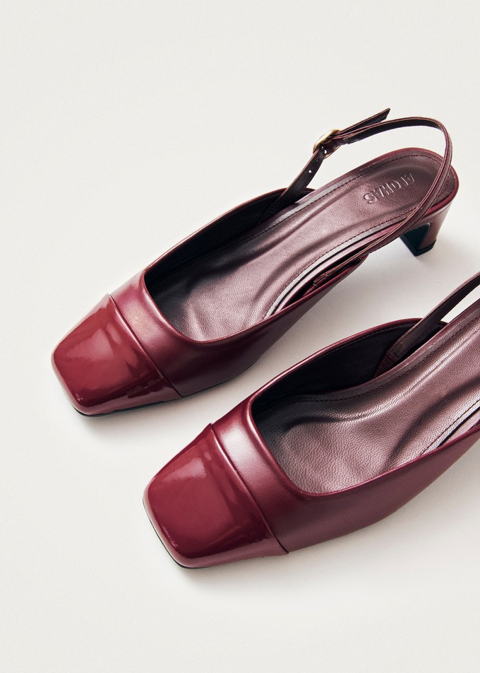 Lindy Bliss Burgundy Leather Pumps from Alohas