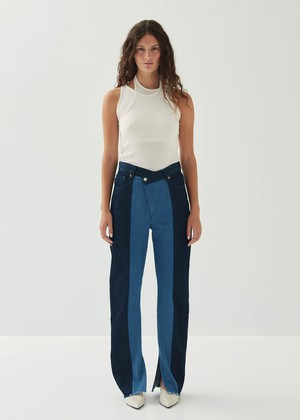 Kansas Bicolor Indigo Denim Trousers from Alohas