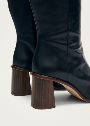 East Black Leather Boots from Alohas