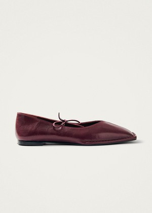 Sway Burgundy Leather Ballet Flats from Alohas