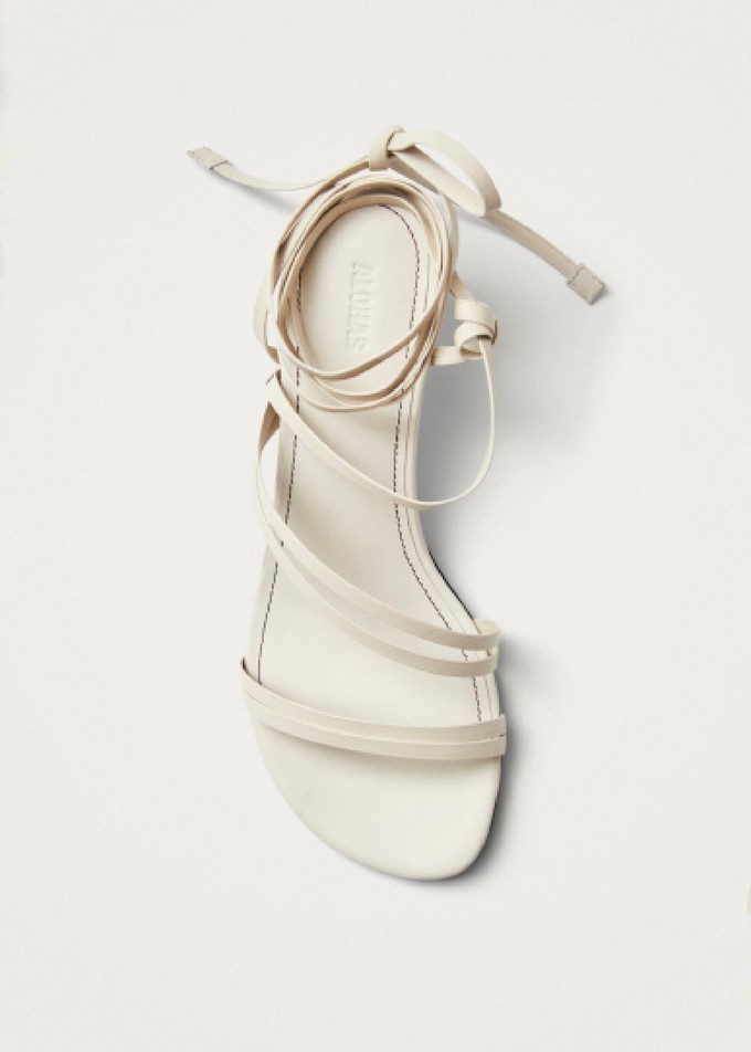 Curly Cream Leather Sandals from Alohas