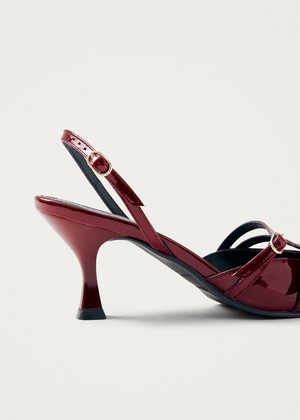 Joelle Onix Burgundy Leather Pumps from Alohas