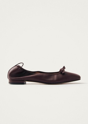 Freya Brown Leather Ballet Flats from Alohas