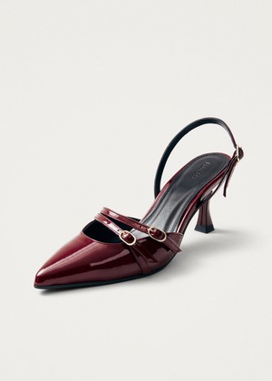 Joelle Onix Burgundy Leather Pumps from Alohas