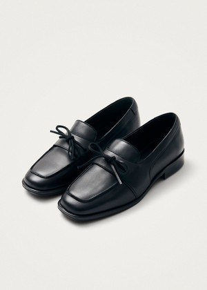 Amour Black Leather Loafers from Alohas