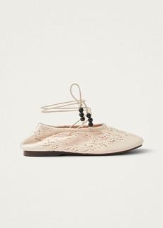 Rosemary Crochet Cream Ballet Flats via Alohas