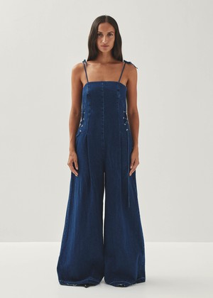 Tania Blue Denim Jumpsuit from Alohas