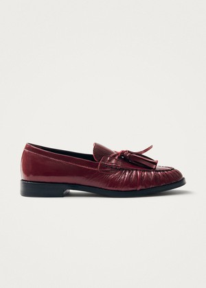 Marietta Onix Burgundy Leather Loafers from Alohas