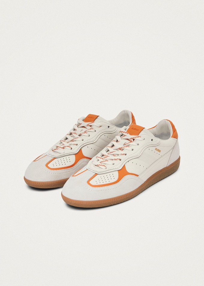 Tb.490 Rife Grain White Orange Leather Sneakers from Alohas