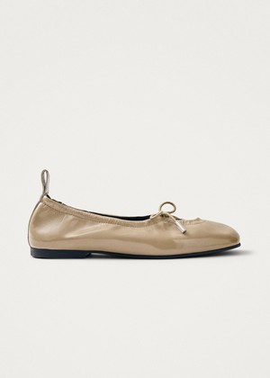 Rosalind Onix Beige Leather Ballet Flats from Alohas