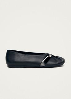 Ravena Black Leather Ballet Flats via Alohas