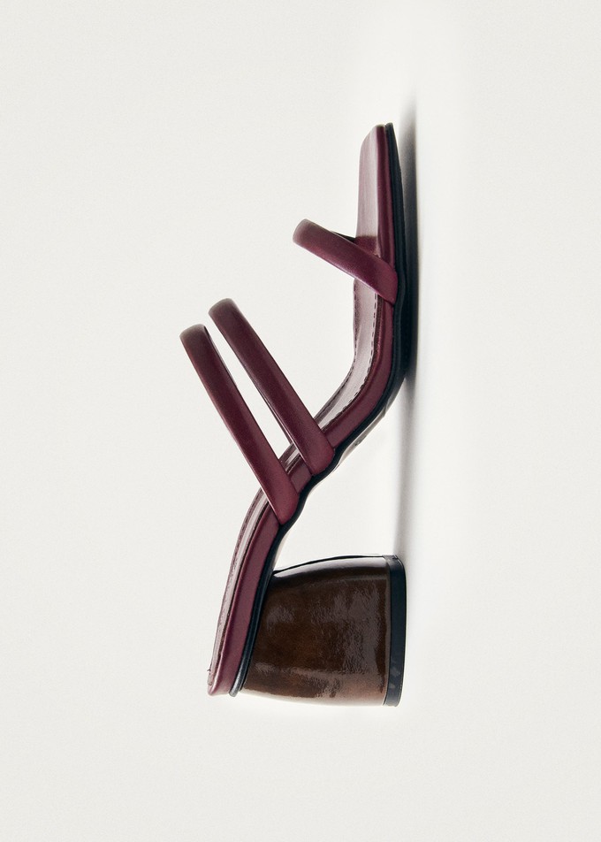 Indiana Bare Burgundy Leather Sandals from Alohas