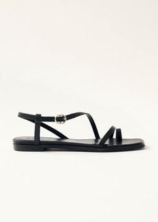 Sloane Black Vegan Leather Sandals via Alohas