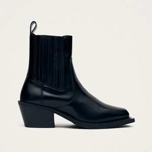 Denver Black Leather Ankle Boots from Alohas