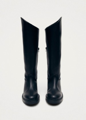 Carson Black Vegan Leather Boots from Alohas