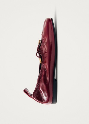 Rosalind Onix Burgundy Leather Ballet Flats from Alohas