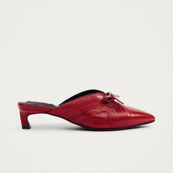 Gayle Red Leather Mules from Alohas