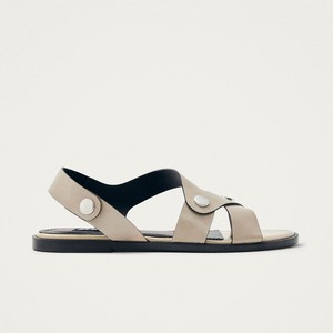 Mindy Onix Stone Beige Leather Sandals from Alohas