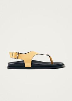 Harbor Onix Vanilla Leather Sandals via Alohas