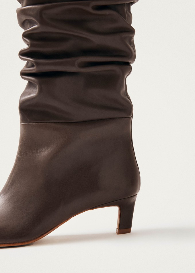 Kalila Brown Leather Boots from Alohas