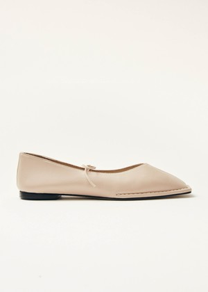 Sway Cream Leather Ballet Flats from Alohas