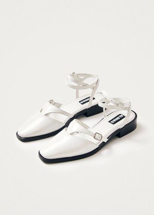 Aveline Cream Leather Ballet Flats from Alohas