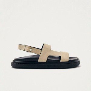 Lorelei Suede Beige Leather Sandals from Alohas