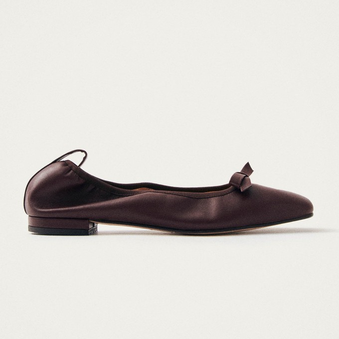 Freya Brown Leather Ballet Flats from Alohas