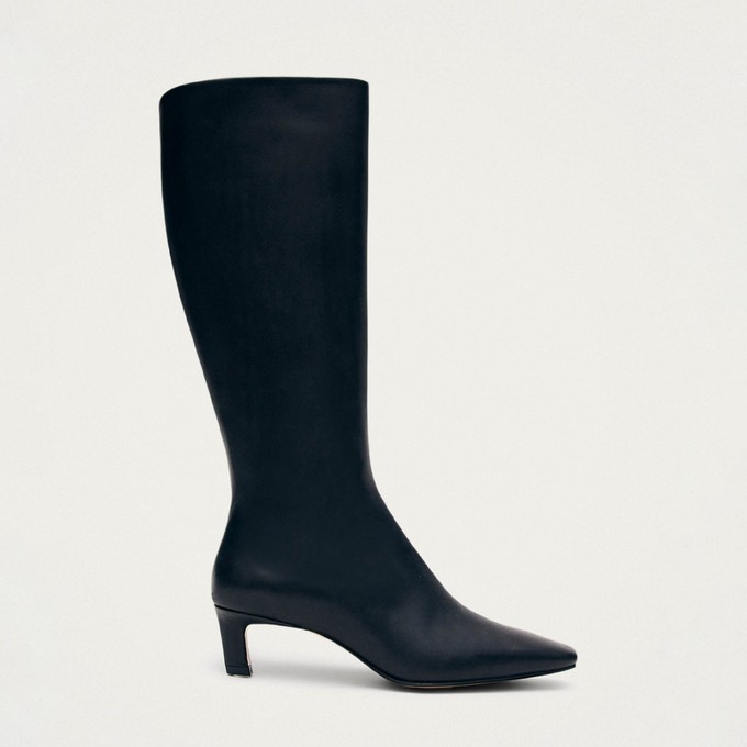 Rory Black Leather Boots from Alohas