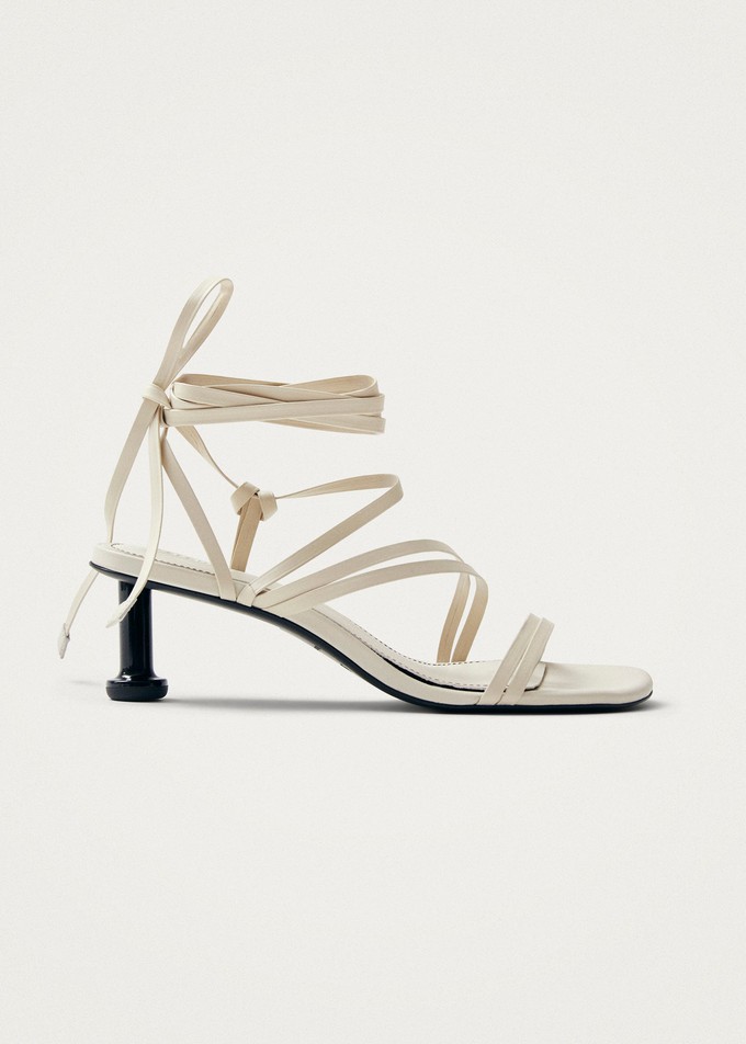 Curly Cream Leather Sandals from Alohas