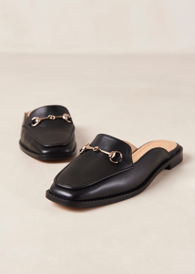 Kais Black Leather Mules from Alohas