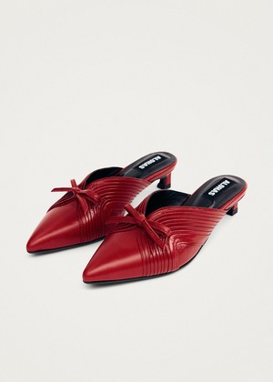 Gayle Red Leather Mules from Alohas